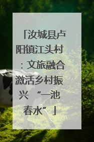 汝城县卢阳镇江头村：文旅融合激活乡村振兴 “一池春水”