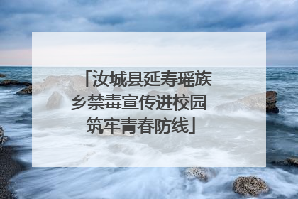 汝城县延寿瑶族乡禁毒宣传进校园 筑牢青春防线