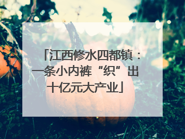 江西修水四都镇：一条小内裤“织”出十亿元大产业