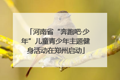河南省“奔跑吧·少年”儿童青少年主题健身活动在郑州启动