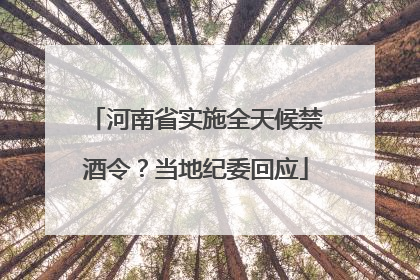 河南省实施全天候禁酒令？当地纪委回应