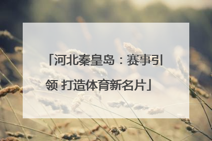 河北秦皇岛：赛事引领 打造体育新名片