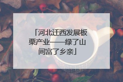 河北迁西发展板栗产业——绿了山间富了乡亲