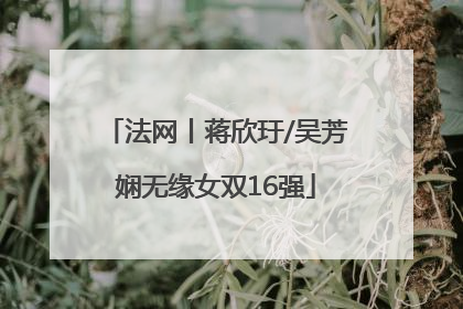 法网丨蒋欣玗/吴芳娴无缘女双16强