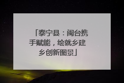 泰宁县：闽台携手赋能，绘就乡建乡创新图景