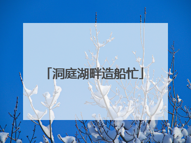 洞庭湖畔造船忙