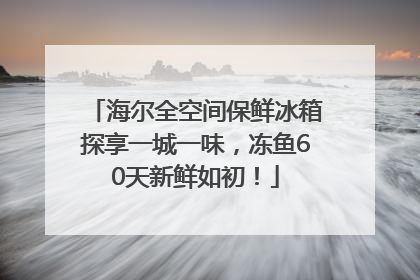 海尔全空间保鲜冰箱探享一城一味，冻鱼60天新鲜如初！