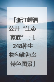 浙江嵊泗公开“生态家底”：1248种生物勾勒海岛特色图景