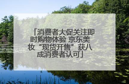 消费者大促关注即时购物体验 京东美妆“现货开售”获八成消费者认可