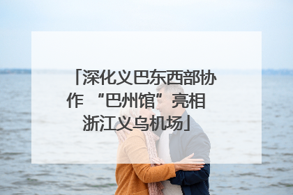 深化义巴东西部协作 “巴州馆”亮相浙江义乌机场
