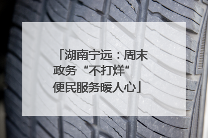 湖南宁远：周末政务“不打烊” 便民服务暖人心