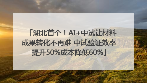 湖北首个！AI+中试让材料成果转化不再难 中试验证效率提升50%成本降低60%