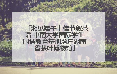 湘见端午丨佳节叙茶话 中南大学国际学生国情教育基地落户湖南省茶叶博物馆