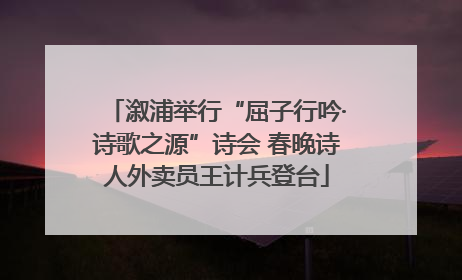溆浦举行“屈子行吟·诗歌之源”诗会 春晚诗人外卖员王计兵登台