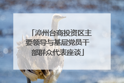 漳州台商投资区主要领导与基层党员干部群众代表座谈