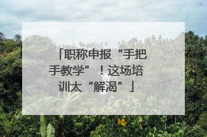 职称申报“手把手教学”！这场培训太“解渴”