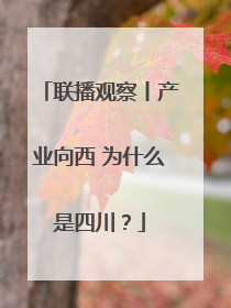 联播观察丨产业向西 为什么是四川？