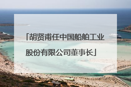 胡贤甫任中国船舶工业股份有限公司董事长