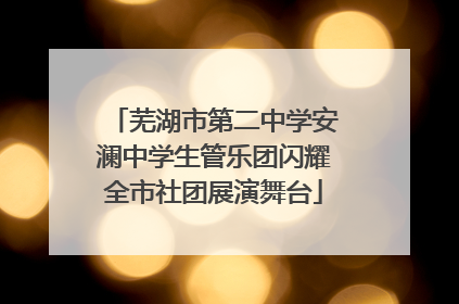 芜湖市第二中学安澜中学生管乐团闪耀全市社团展演舞台