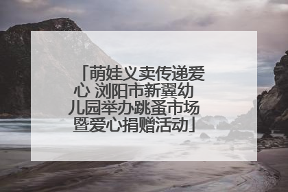 萌娃义卖传递爱心 浏阳市新翼幼儿园举办跳蚤市场暨爱心捐赠活动