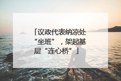 议政代表纳凉处“坐班”，架起基层“连心桥”