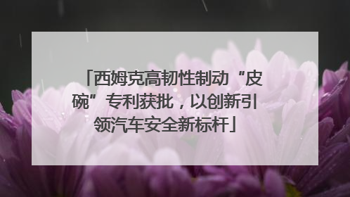 西姆克高韧性制动“皮碗”专利获批，以创新引领汽车安全新标杆