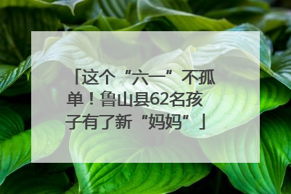 这个“六一”不孤单！鲁山县62名孩子有了新“妈妈”