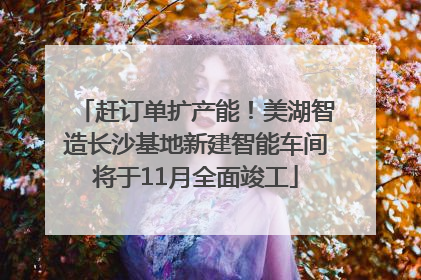 赶订单扩产能！美湖智造长沙基地新建智能车间将于11月全面竣工