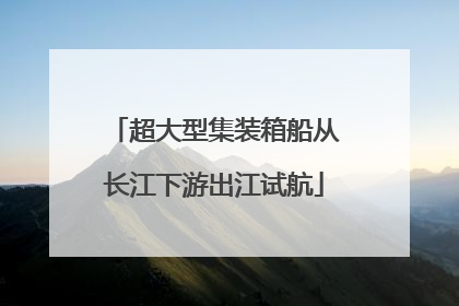 超大型集装箱船从长江下游出江试航