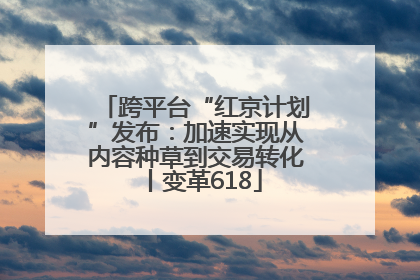 跨平台“红京计划”发布：加速实现从内容种草到交易转化丨变革618