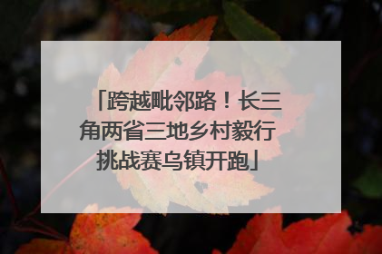 跨越毗邻路！长三角两省三地乡村毅行挑战赛乌镇开跑