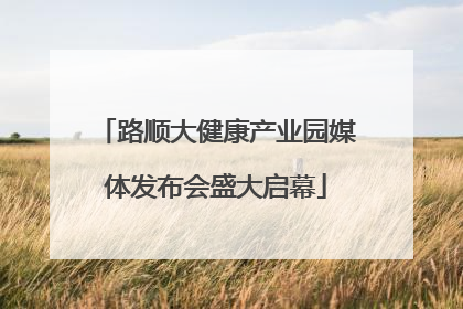路顺大健康产业园媒体发布会盛大启幕