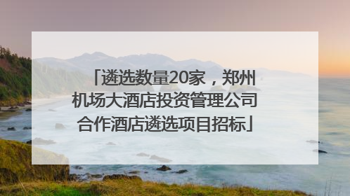 遴选数量20家，郑州机场大酒店投资管理公司合作酒店遴选项目招标