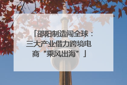 邵阳制造闯全球：三大产业借力跨境电商“乘风出海”