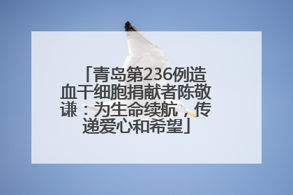 青岛第236例造血干细胞捐献者陈敬谦：为生命续航，传递爱心和希望