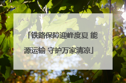 铁路保障迎峰度夏 能源运输 守护万家清凉