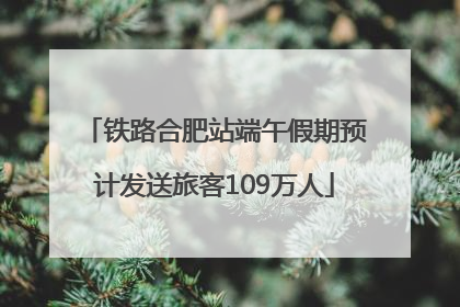 铁路合肥站端午假期预计发送旅客109万人