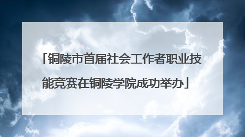 铜陵市首届社会工作者职业技能竞赛在铜陵学院成功举办
