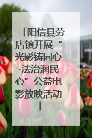 阳信县劳店镇开展“光影铸同心·法治润民心”公益电影放映活动