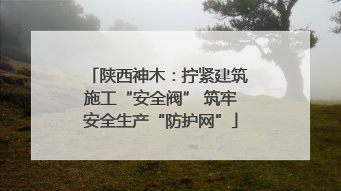 陕西神木：拧紧建筑施工“安全阀” 筑牢安全生产“防护网”