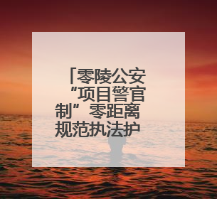零陵公安“项目警官制”零距离规范执法护企安