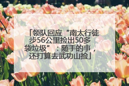 领队回应“南太行徒步56公里捡出50多袋垃圾”：随手的事，还打算去武功山捡