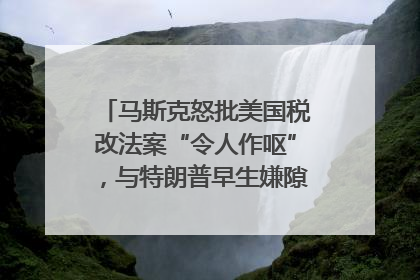 马斯克怒批美国税改法案“令人作呕”，与特朗普早生嫌隙？｜国际识局