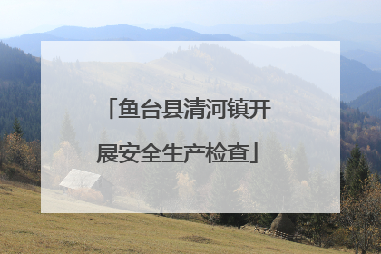 鱼台县清河镇开展安全生产检查