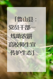 鲁山县：党员干部一线助农耕 高校师生宣传护生态
