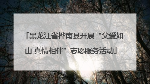 黑龙江省桦南县开展“父爱如山 真情相伴”志愿服务活动
