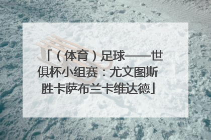 （体育）足球——世俱杯小组赛：尤文图斯胜卡萨布兰卡维达德