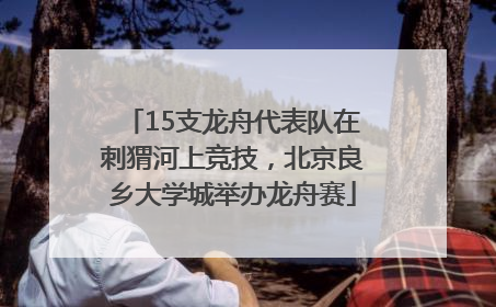 15支龙舟代表队在刺猬河上竞技，北京良乡大学城举办龙舟赛