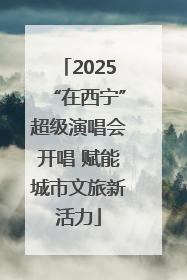 2025“在西宁”超级演唱会开唱 赋能城市文旅新活力