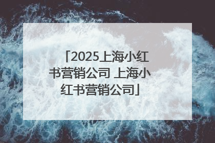 2025上海小红书营销公司 上海小红书营销公司